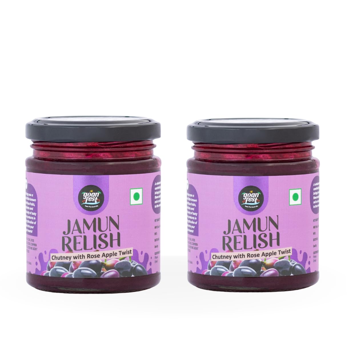 Goan Fest Jamun Chutney - Pack of 2 (200g Each) | Tangy & Sweet Goan Jamun Relish | Made from Locally Sourced Jamun & Spice Extracts | Rich in Antioxidants, Fiber & Naturally Fruit-Rich-image-33