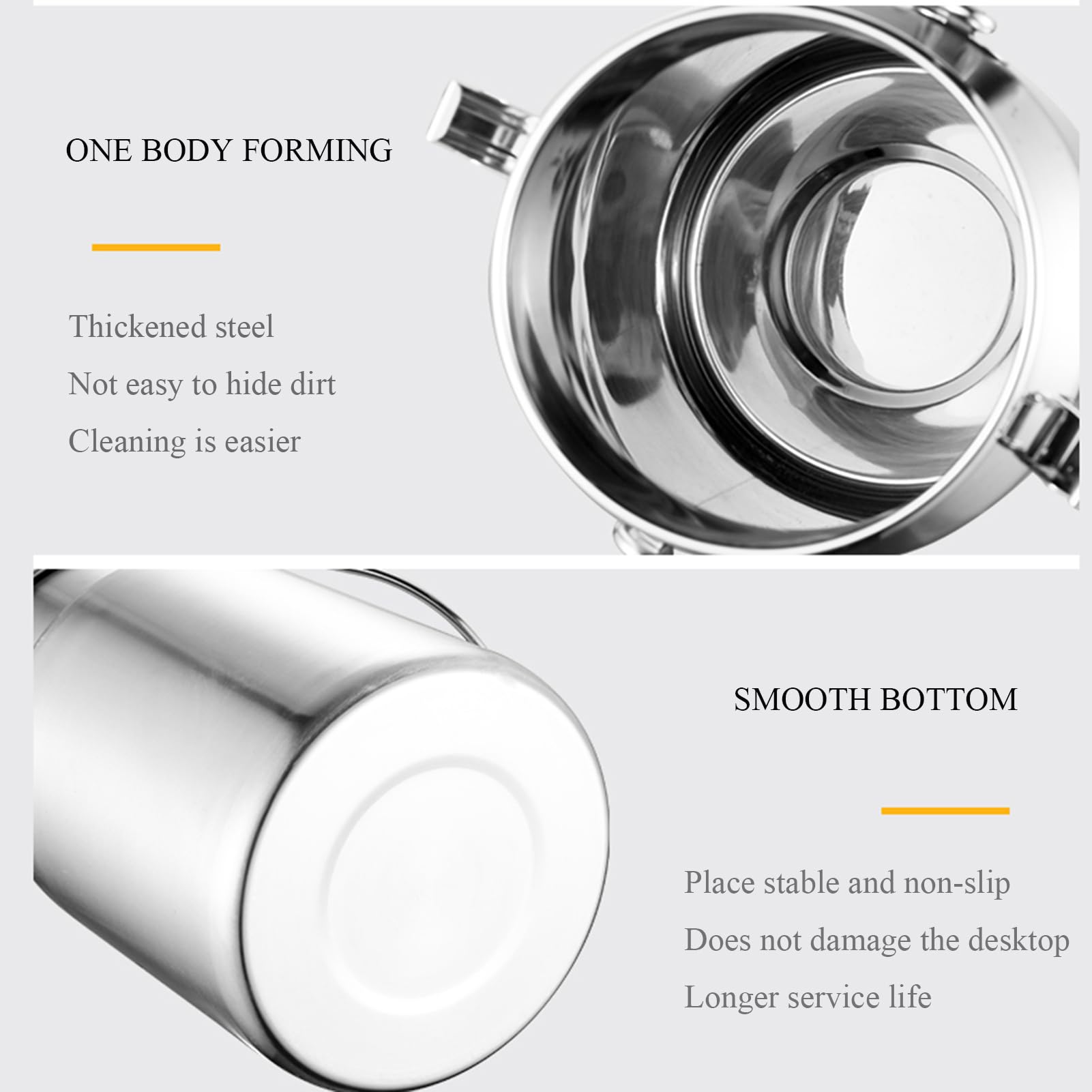 Lattiera ermetica in acciaio inox con LiSealeBucket con 3 clip di bloccaggio e SiSeal per latte fresco a prova di perdite