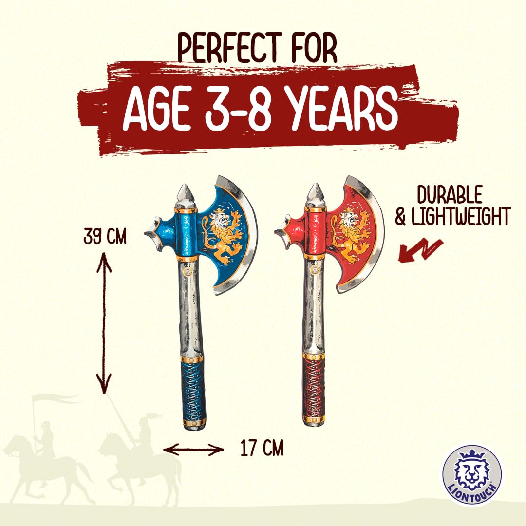 Liontouch - Noble Knight Axes for Boys Blue & Red - Age 3-8 Years, Blue + Red, 39 x 17 cm - Image 4