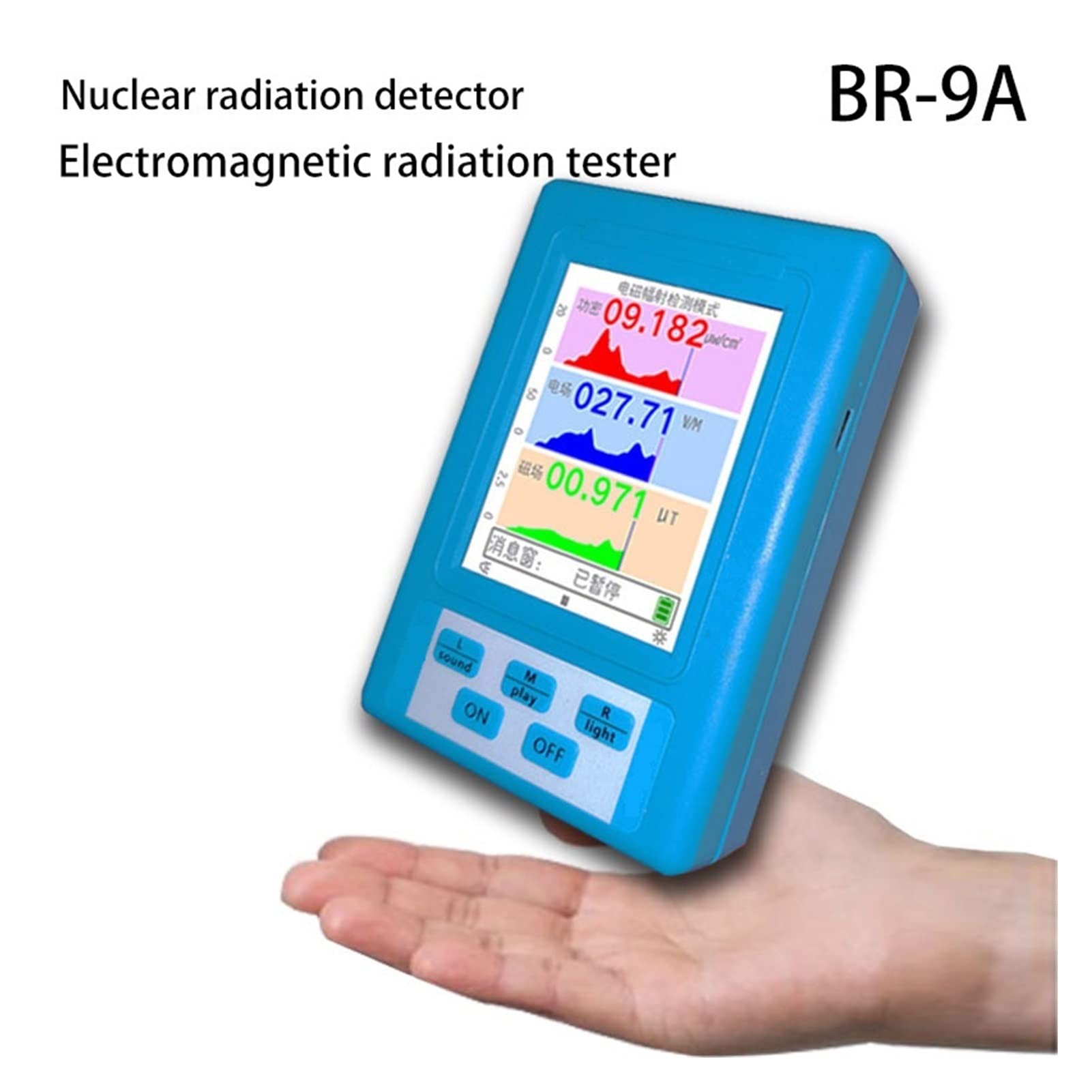 Compteur Geiger Emf Détecteur de dosimètre de testeur Détecteur de radiation électronique Testeur de rayonnement Haute sensibilité Emf Mètre de force d'électromotivité