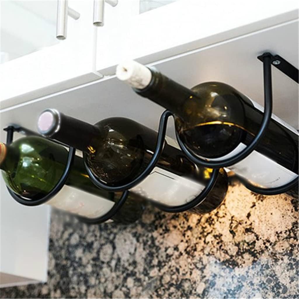 1 Pack Wine Bottle Rack Iron Display Shelf Under Cabinet Dining Room Home Storage