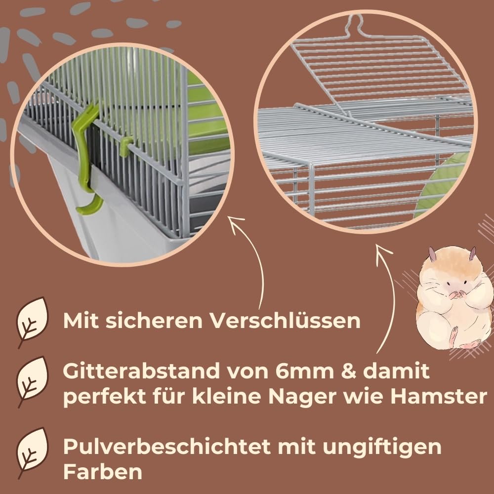 Hamsterkäfig Nagerkäfig Kleintierkäfig Mäusekäfig Hamster Zubehör Zwerghamster Käfig Rennmaus Hamsterkäfig Mit Zubehör Hamsterhaus Laufrad Rampe