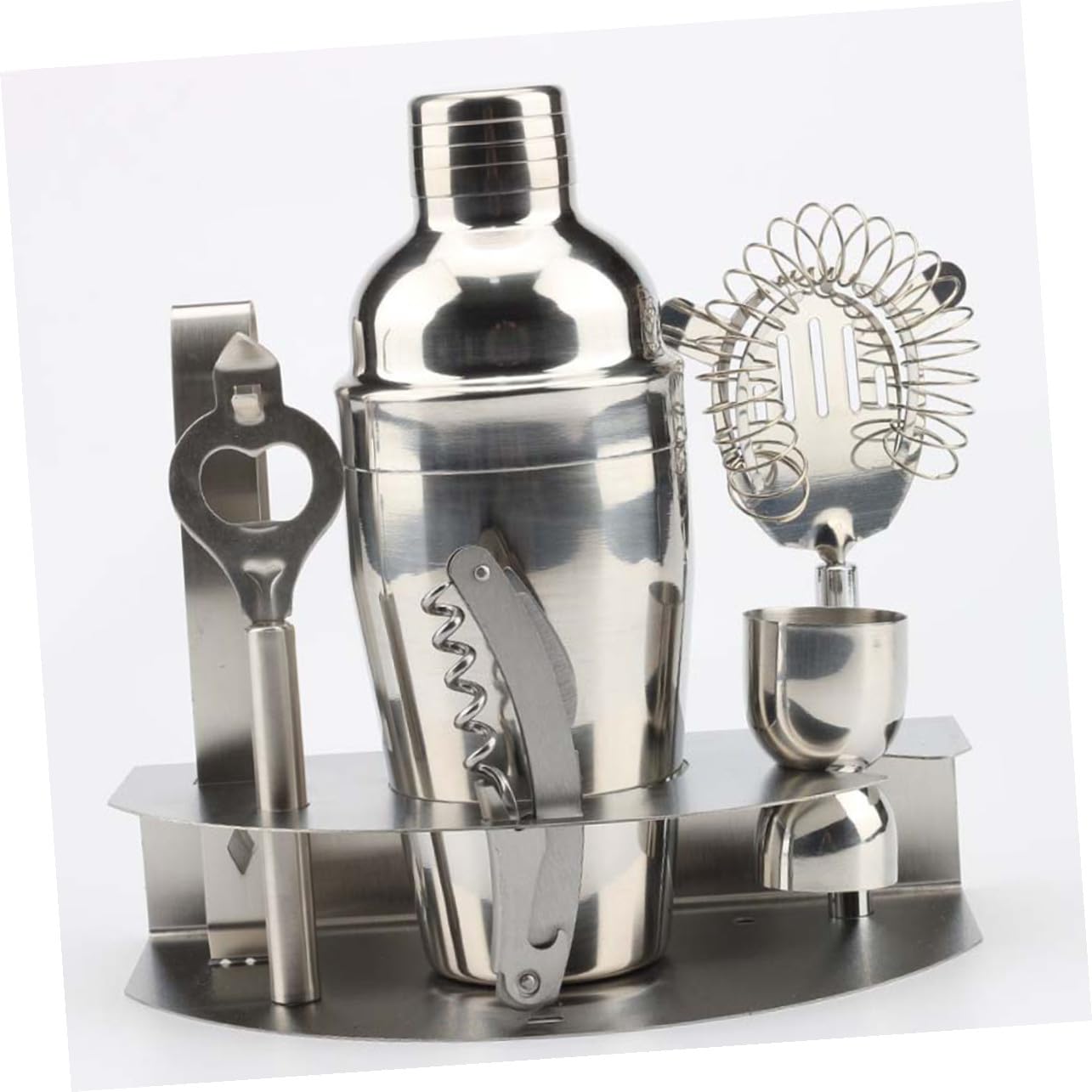 12 pezzi Shaker Cocktail in Acciaio Resistente con Kit Attrezzi per Barman Mixer per Preparare Drink Professionale per Bar Ristorante Pub Casa