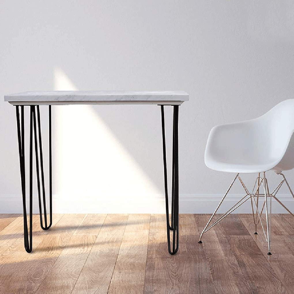 Muebles Piernas4Pcs Tabla de Horquilla Piedra Muebles Piernas Muebles Pies Piedra Piedra Diy Muebles Metal Acero Mesa Piernas con Tornillos Libre Protector Pies Estable, 3Rods, Negro/20Cm