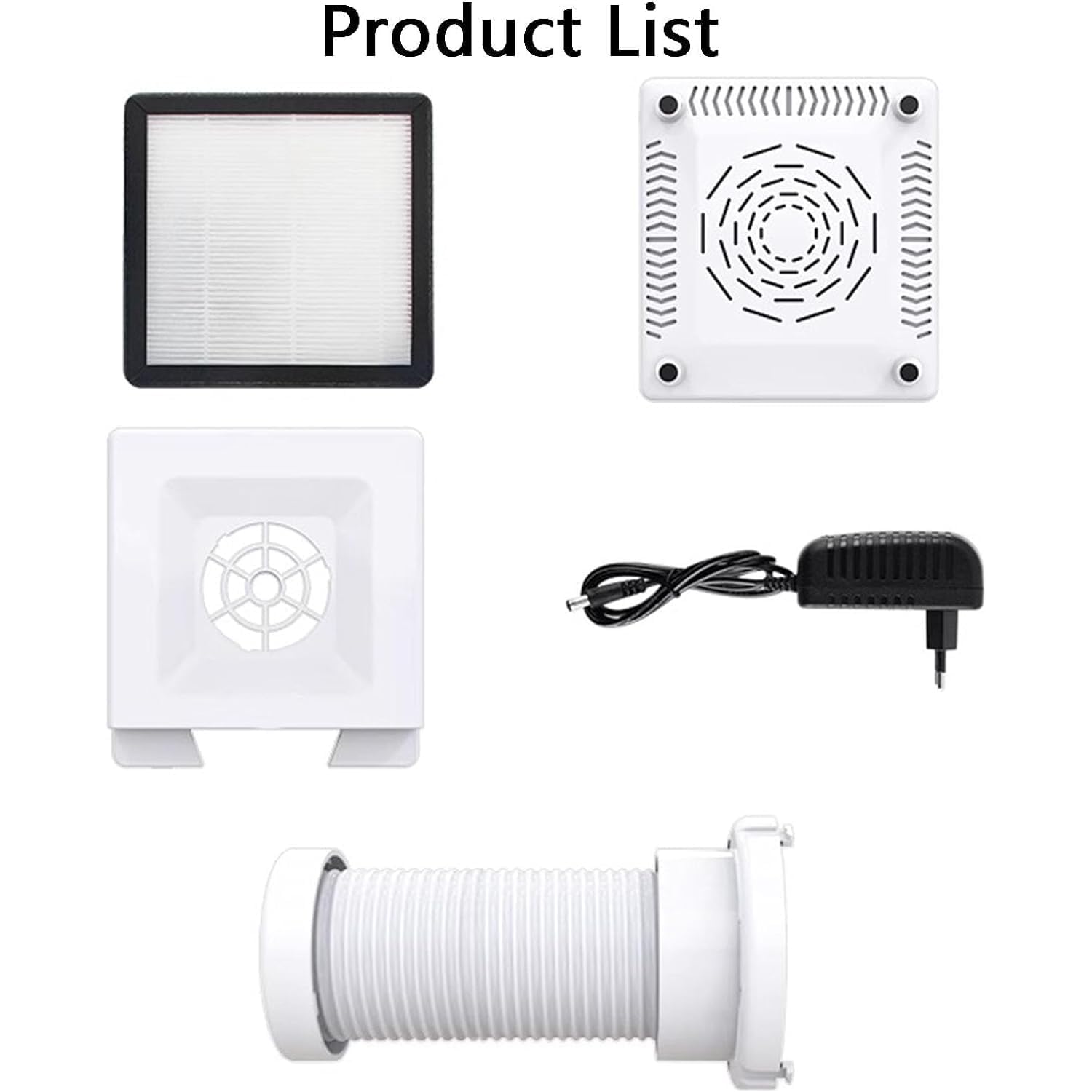 Aspiratore per Unghie Professionale da 60 W, Aspirapolvere da Tavolo, con Tubo di Aspirazione Retrattile, Luce LED, Filtri Riutilizzabili, per Salone di Bellezza