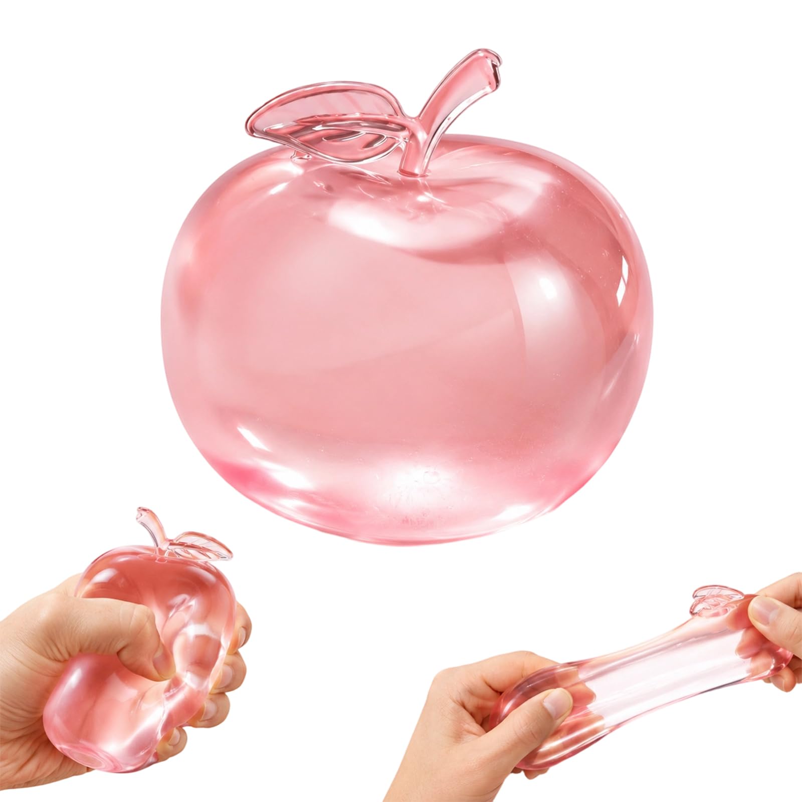 Apple Squishy Slow Rising Ball, Slow Rising Squishies for Daily Hand Play, Cute Pink Apple Sensory Pieces for Home & Desk Decor, 1 Piece Apple Squishy