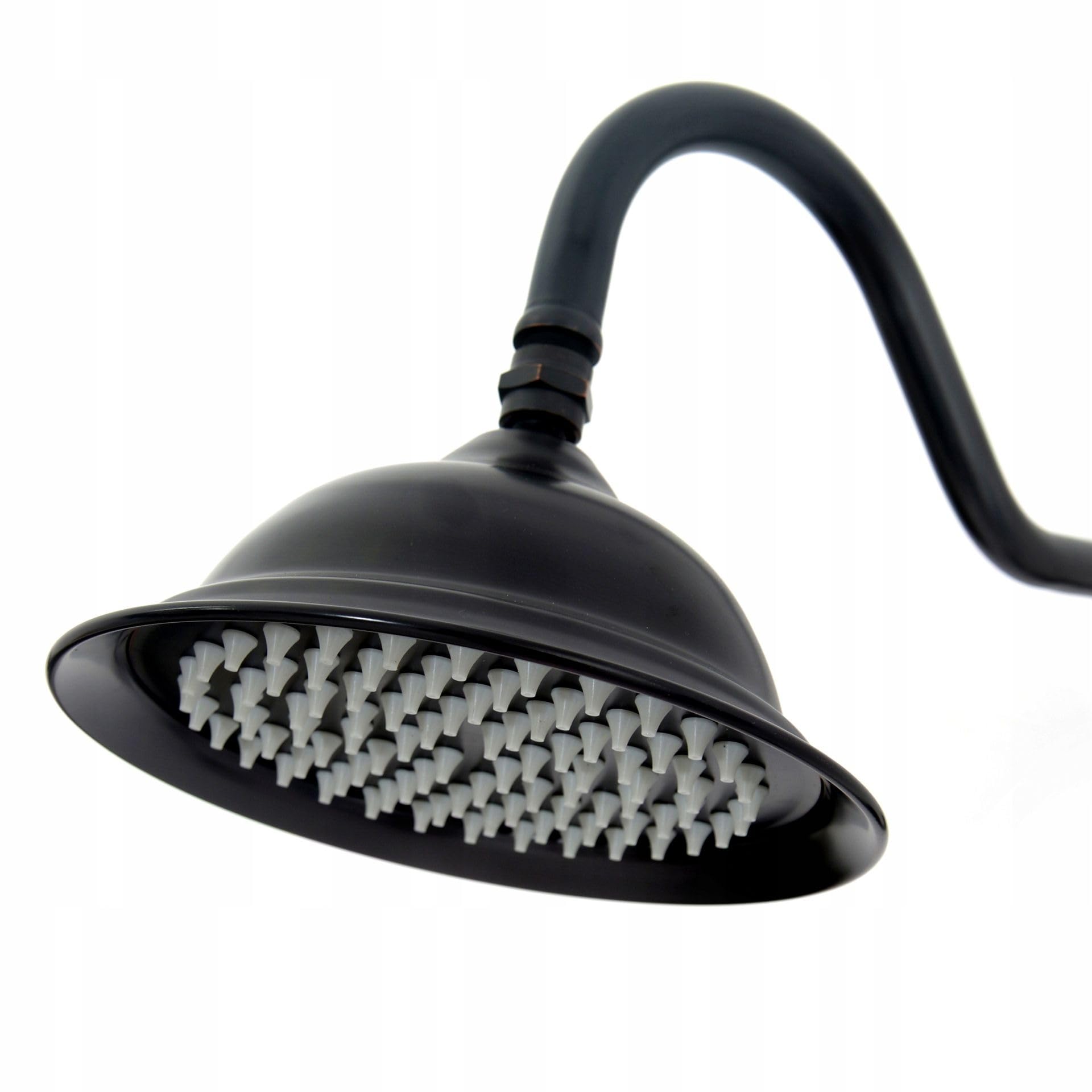 Retro douche-armatuur, regendouche, met handdouche, compleet douchesysteem, wandmontage, douchekraan, waterkraan, badkamer, douche, mengkraan, zwart en goud