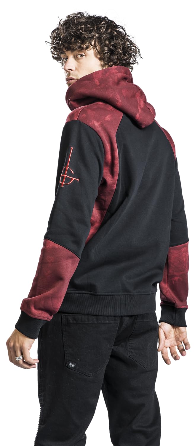 Ghost EMP Signature Collection Uomo Felpa con Cappuccio Nero/Rosso Scuro