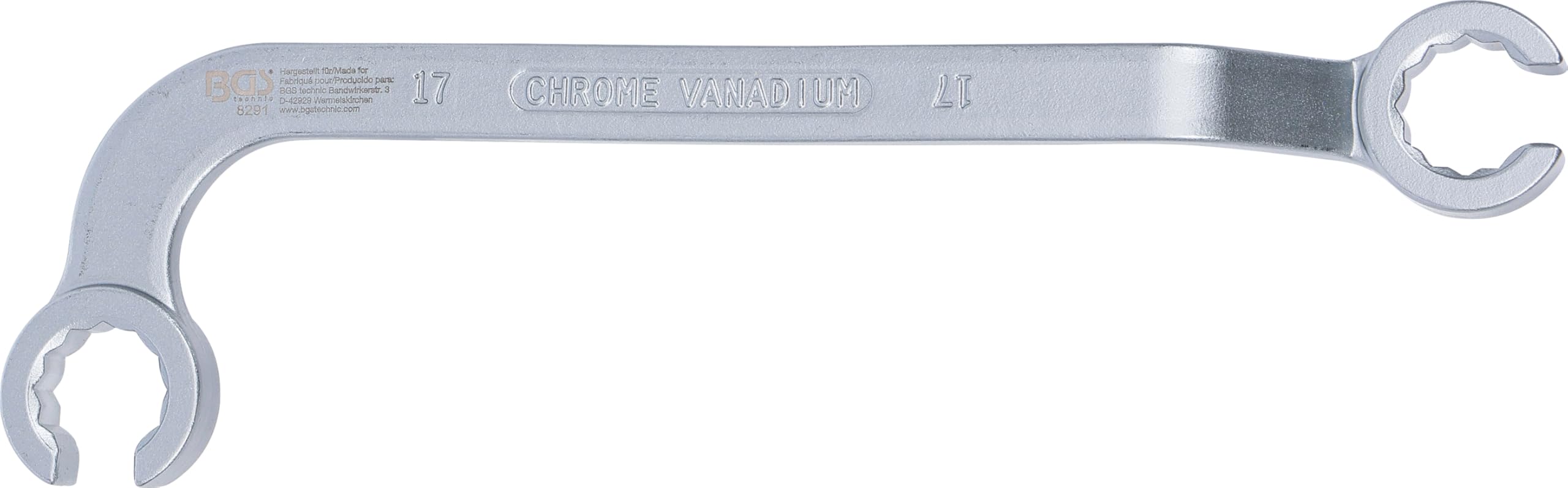 BGS 8291 | Clé à œil ouverte | pour tuyaux d’injection diesel | 17 mm