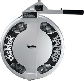 Disklok Security Device - Steering Wheel Lock - Full Cover - Silver - Thatcham Approved Medium, 15.4in - 16.3in