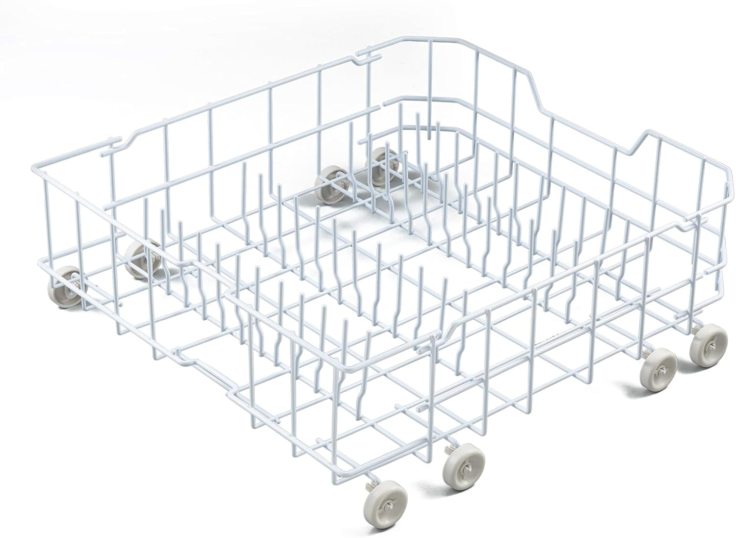 WD28X10384 Lower Dishwasher Rack Replacement Parts for GE Lower Dishrack Assembly 22.2'' D x 21.3'' W Dishwasher Roller Wheels GE GLDL500N10BB GLD4500R00BB Built-In Appliances Bottom Dish Rack 1 Pcs