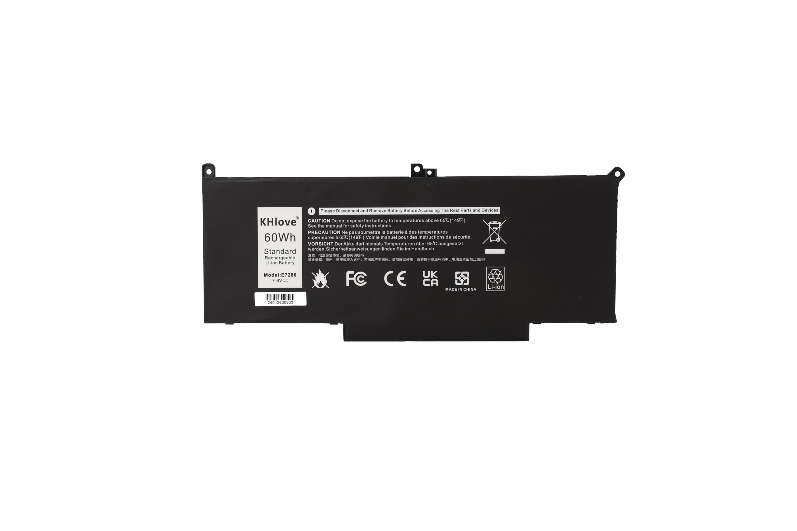 60Wh F3YGT Laptop Batteria per Dell Latitude 12 7000 7280 7290 13 7380 7390 P29S002 14 7480 7490 P73G002 E7480 E7280 E7290 Business Notebook DM3WC DM6WC 2X39G KG7VF 451-BBYE 453-BBCF