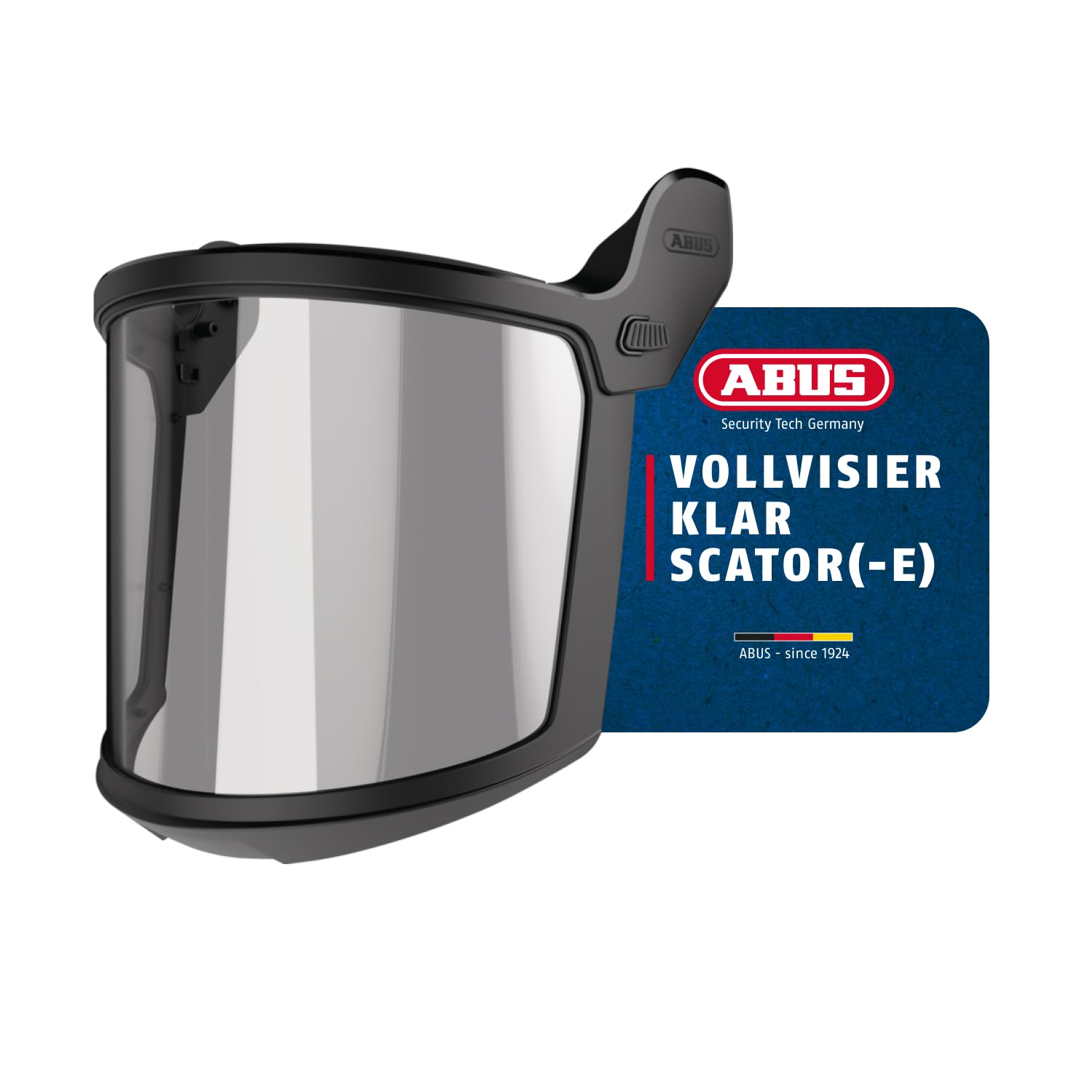 ABUS Vollvisier klar - Zubehör für den Schutzhelm Scator(-E) - kratzfest, schlagfest und beschlagfrei - Gesichtsschutz für Bau und Montage - auch für Brillenträger
