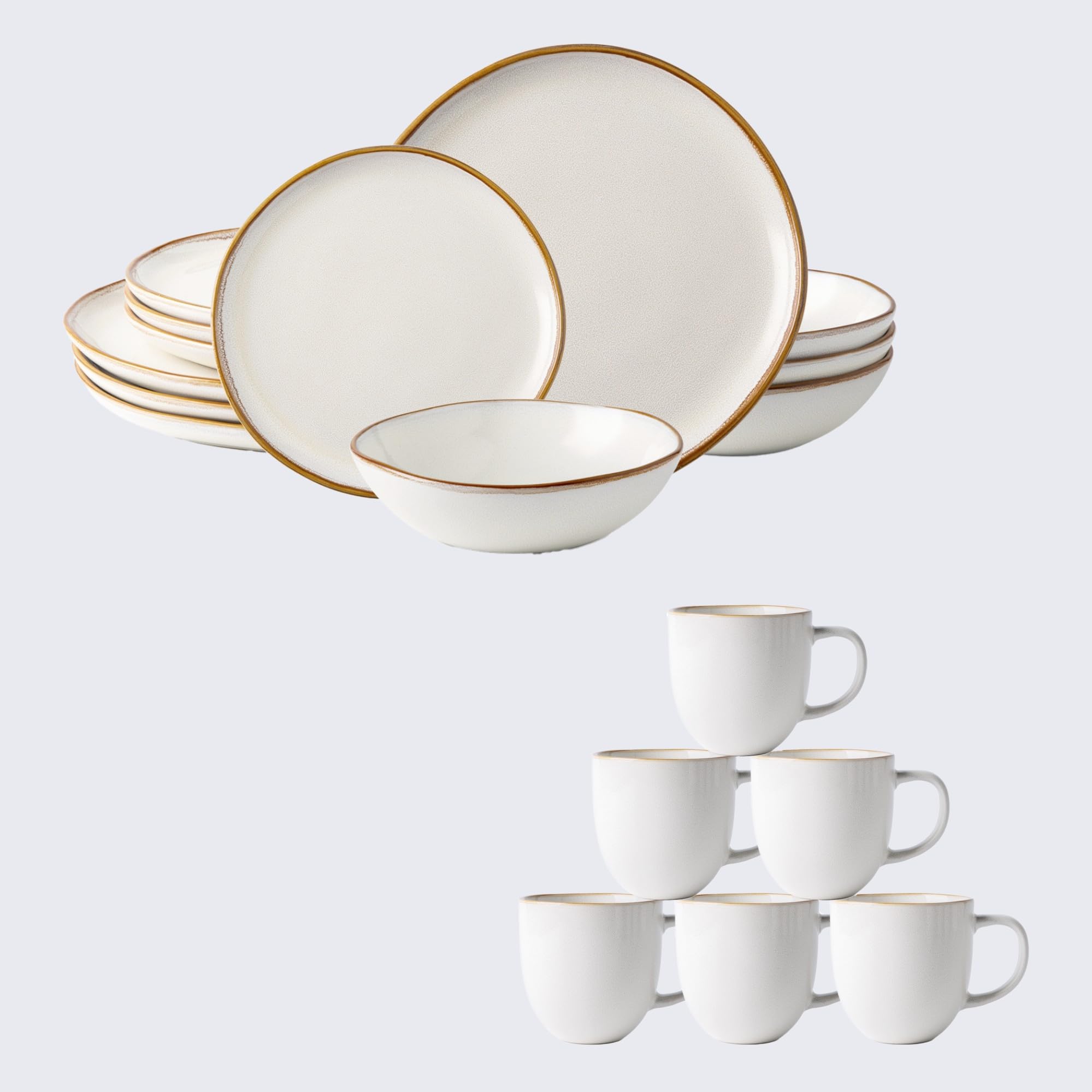 Amazon.com | AmorArc 18 PCS Ceramic Dinnerware Sets,Handmade