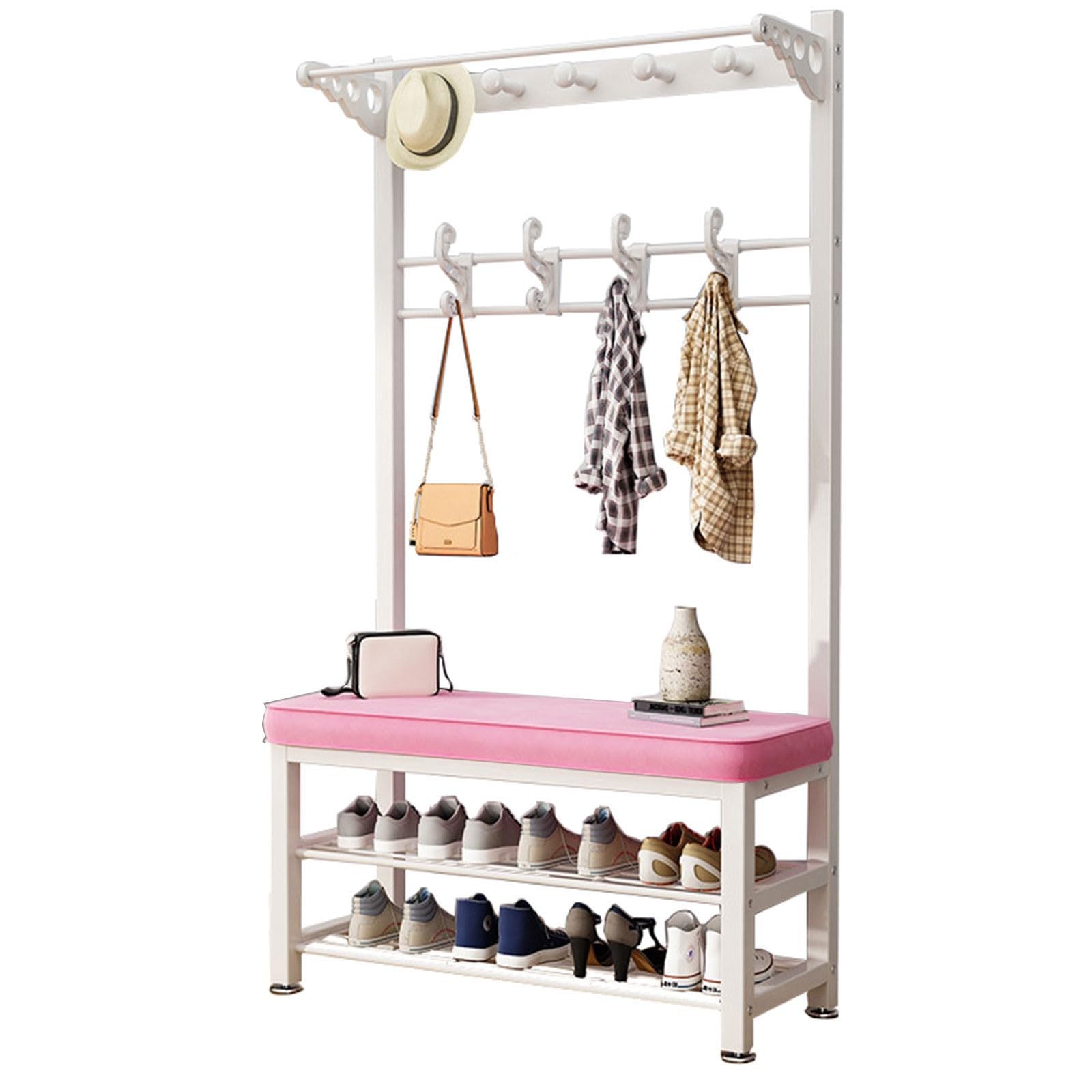 Gain de place entrée étroite avec ce porte-manteau étagère à chaussures