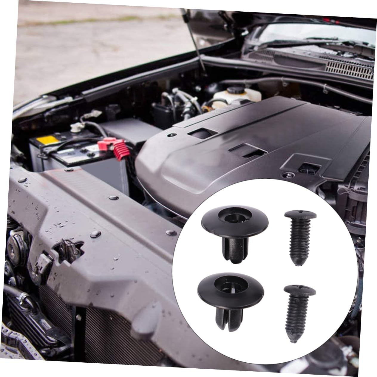 ABOOFAN 50pcs Automotive Push Pin Clips Car Bumper Holders Push Rivets Fastener Clips for Trim Panel Engine Cover Retainer