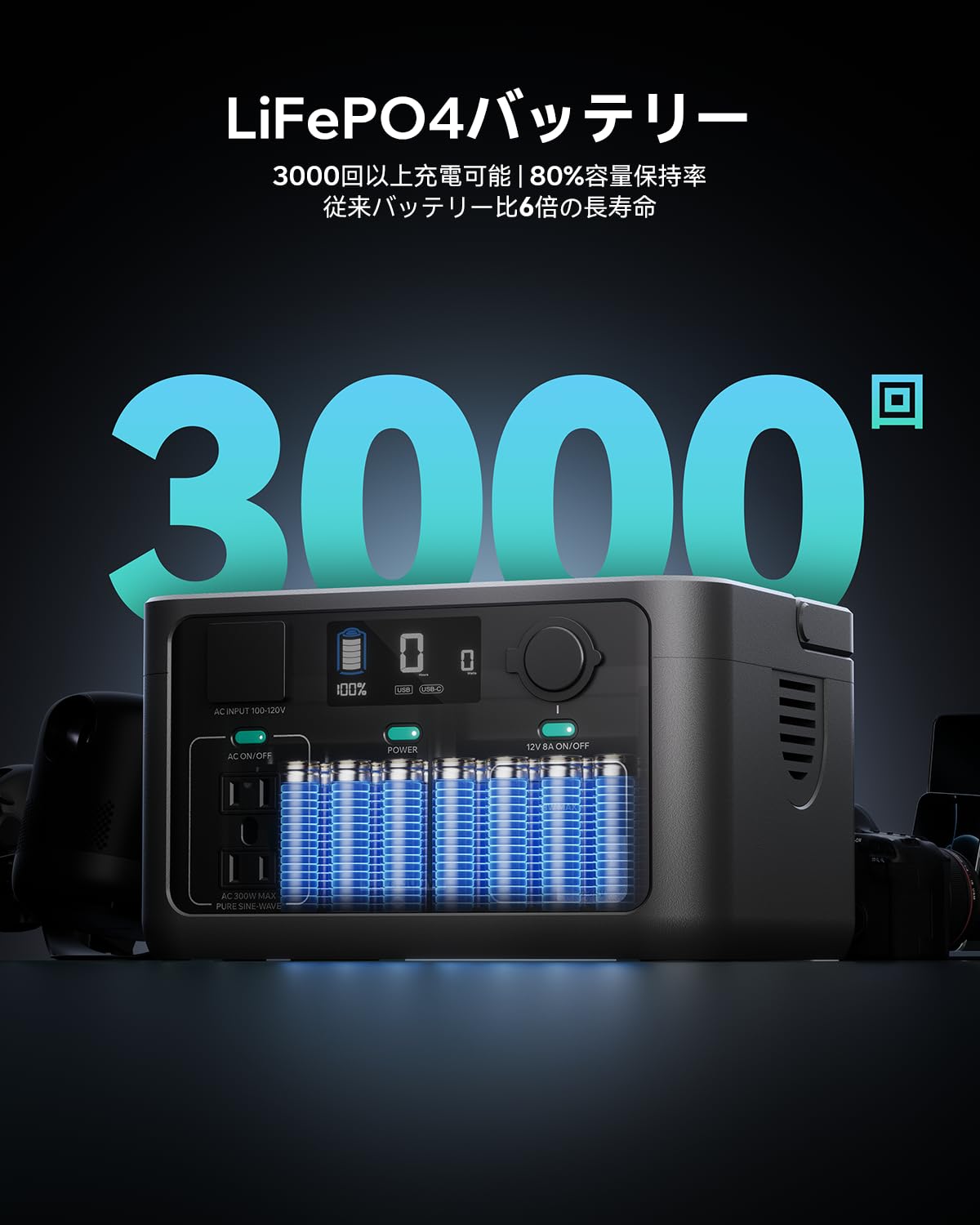 Amazon.co.jp: Arkpax ポータブル電源 192Wh 家庭用蓄電池 小型軽量