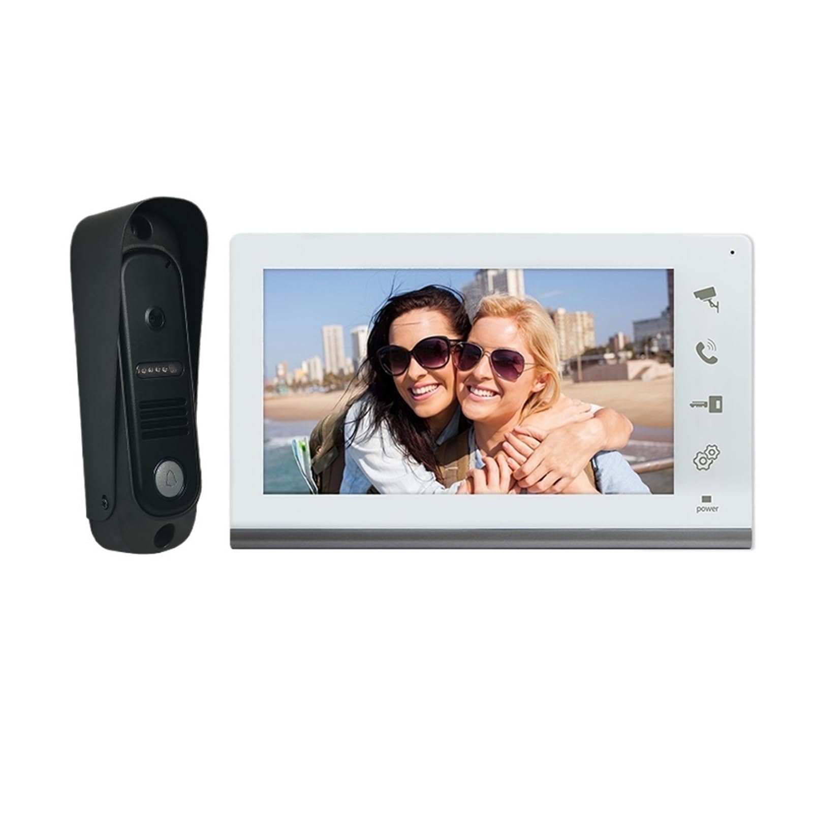 4 Wired Video Doorphone RFID Unlock Intercom Camera Doorbell with 7 Inch Screen Night Vision Home Door Entry for Villa