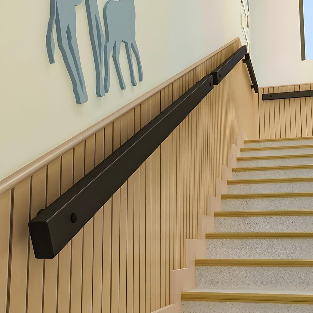Rampe d'escalier intérieure et extérieure murale pour sécurité senior