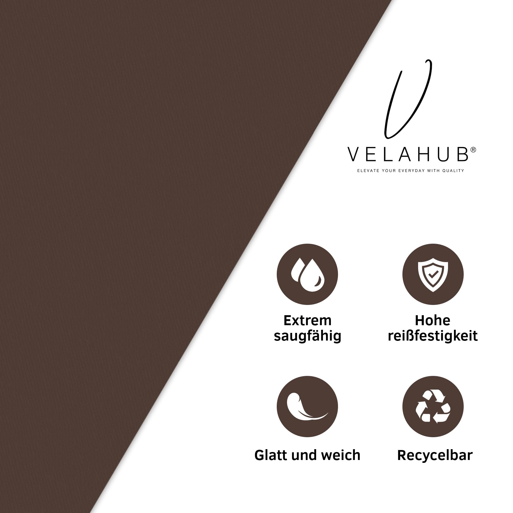 VelaHub Airlaid 50 Cutlery Napkins, Disposable Napkins, 39 x 40 cm, Chestnut, 40 x 39 cm (Set of 50) - Image 3