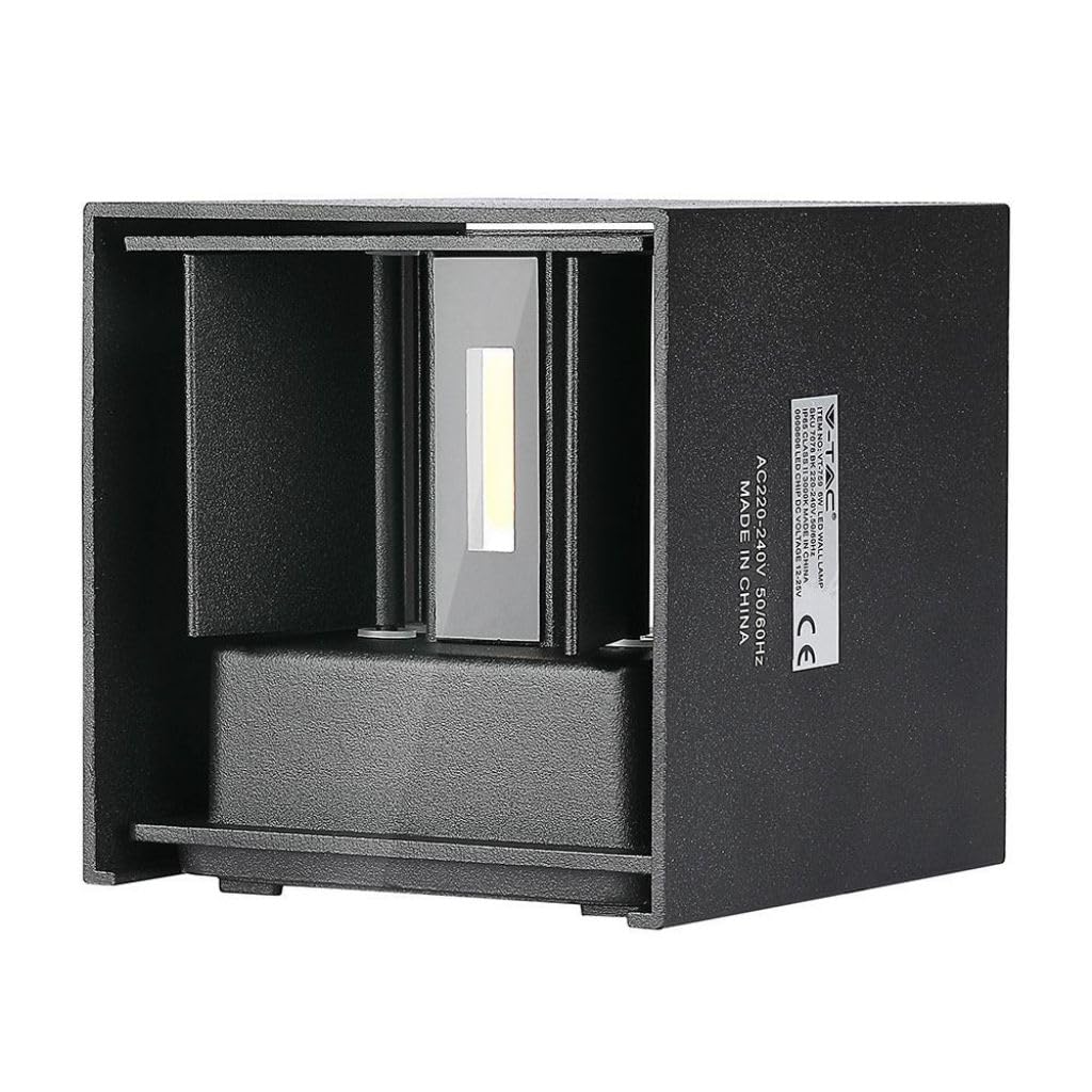 V-Tac Black Vt-759 Outdoor Wall Lighting E27 6 W Led