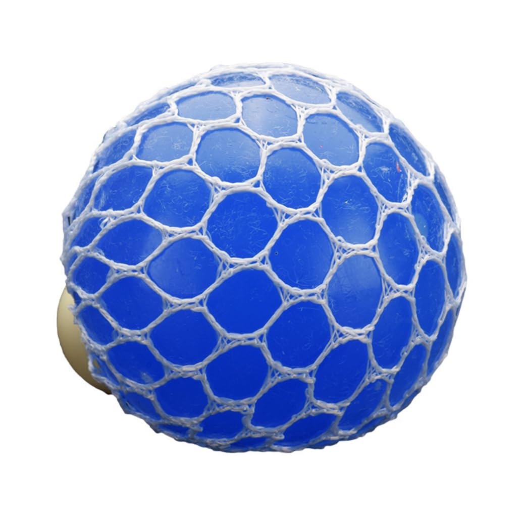 Suxdlan Fidget Mesh Sensory Grape Balls Squeeze Toy for Adults Pressure Relief Dark Blue