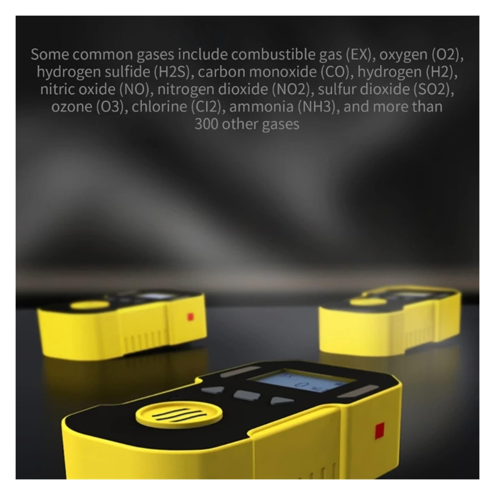 Detectores de Gas portátiles H2S/O3/CO/CO2/H2S/O2/NO2 con Alarma luz y Sonido Rango 0-100PPM for el Trabajo hogar Alta sensibilidad para Laboratorio(CO)