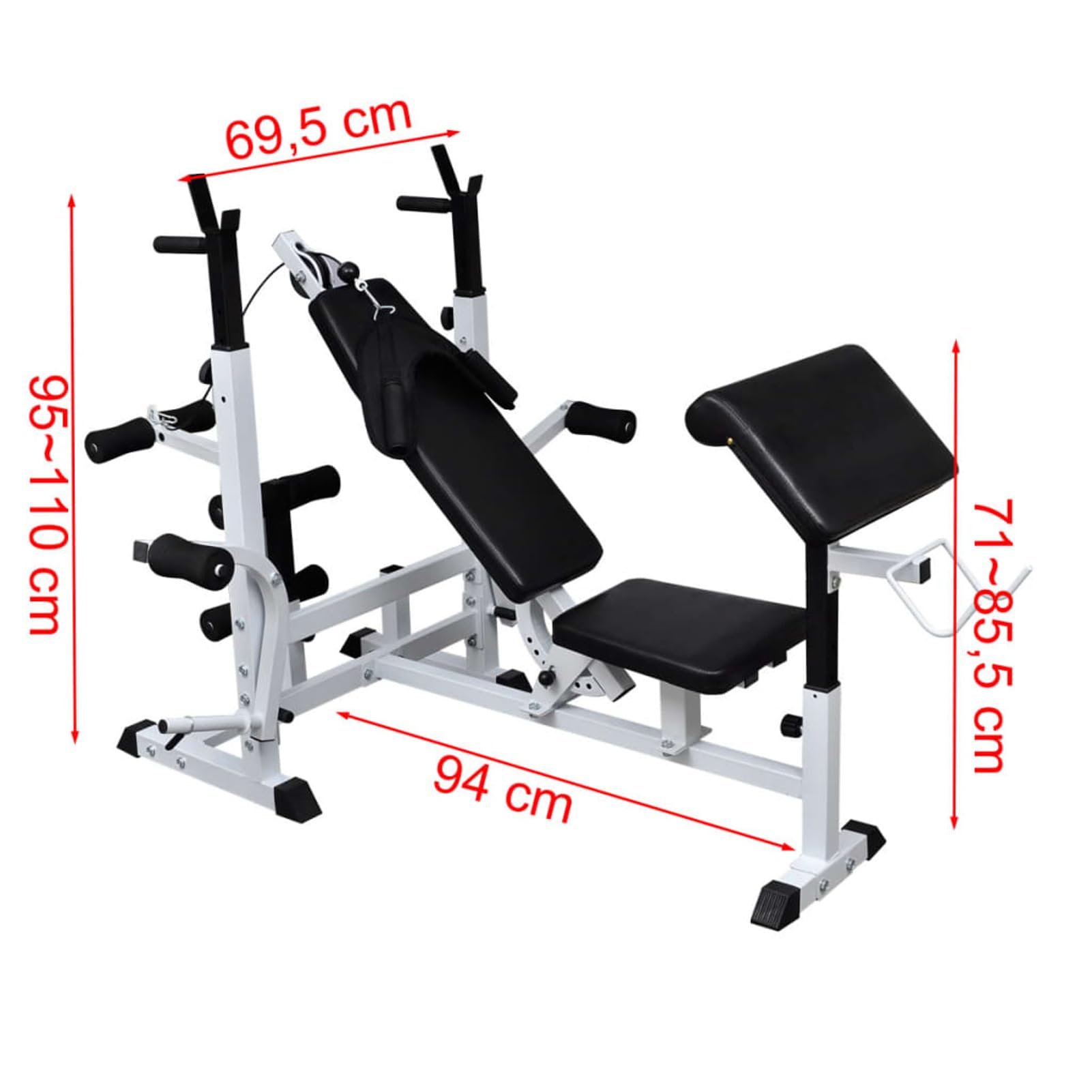 LAPOOH Banco de musculación múltiple, Rack Musculación, Banco Abdominales, Banco De Pesas Musculacion, Gimnasio En Casa, Banco Gimnasio, Banco Press Banca