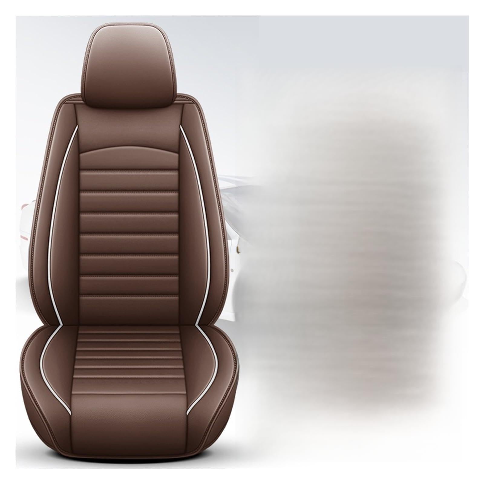 Housse de siège de voiture en PU accessoires intérieurs auto marron