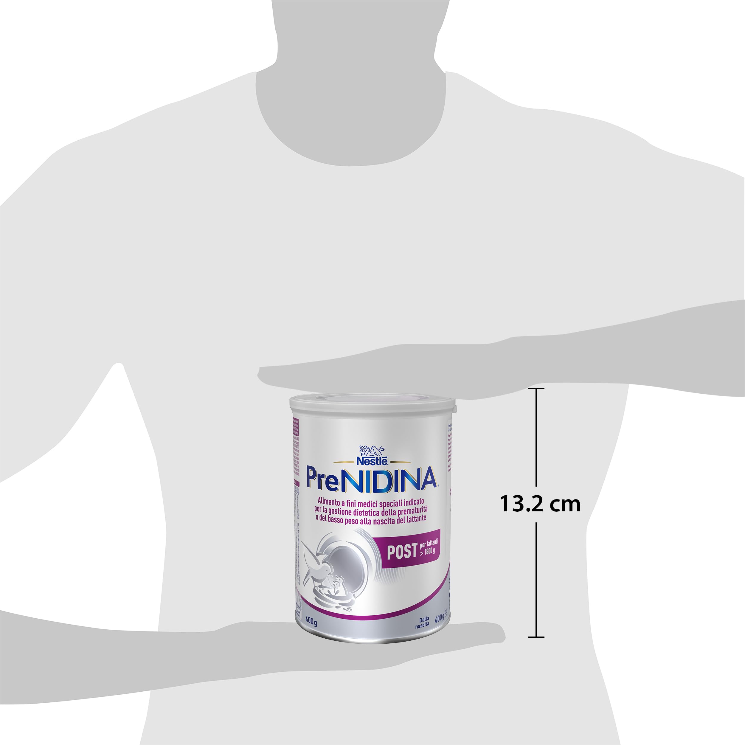 PreNIDINA Post Polvere Alimento a Fini Medici Speciali, Latta 400g