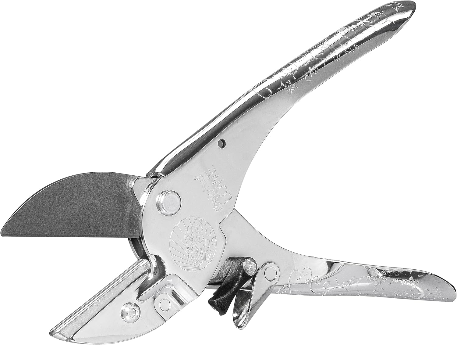 Original LÖWE 1, 100 Jahre Jubiläumsedition - Profi Gartenschere Amboss Schere 1.100 aus Metall mit rostfreier Stahlklinge zusammen mit handgefertigtem Lederholster