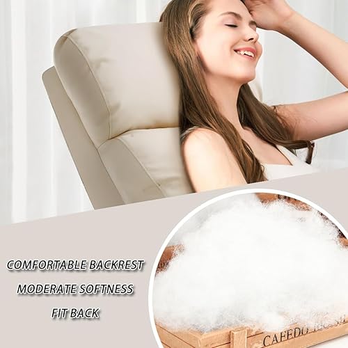 Miniatura 73 de FDW Silla reclinable para sala de estar, asiento de cine en casa, sofá reclinable individual con respaldo acolchado (negro) Negro