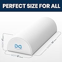 Vista 4 de Almohada Everlasting Comfort debajo de la rodilla para dormir de espalda - Almohada de espuma viscoelástica de media luna para dolor de espalda