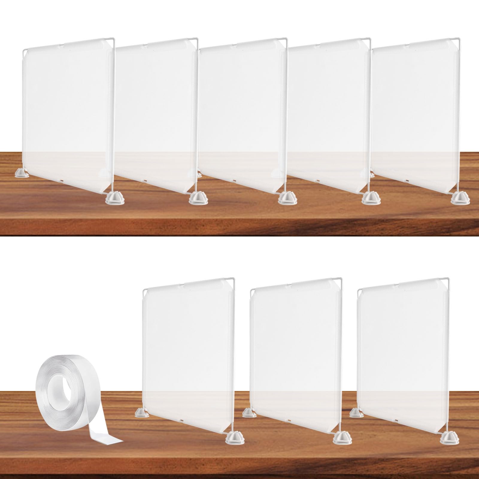 mumisuto 8 Stück Regaltrenner,Transparente Regalteiler Multifunktionaler Shelf Divider,Kleiderschrank Regaltrenner Schrankregaltrenner für Bücherregale,Schränke,Küchenschränke,Badezimmer,30x30cm