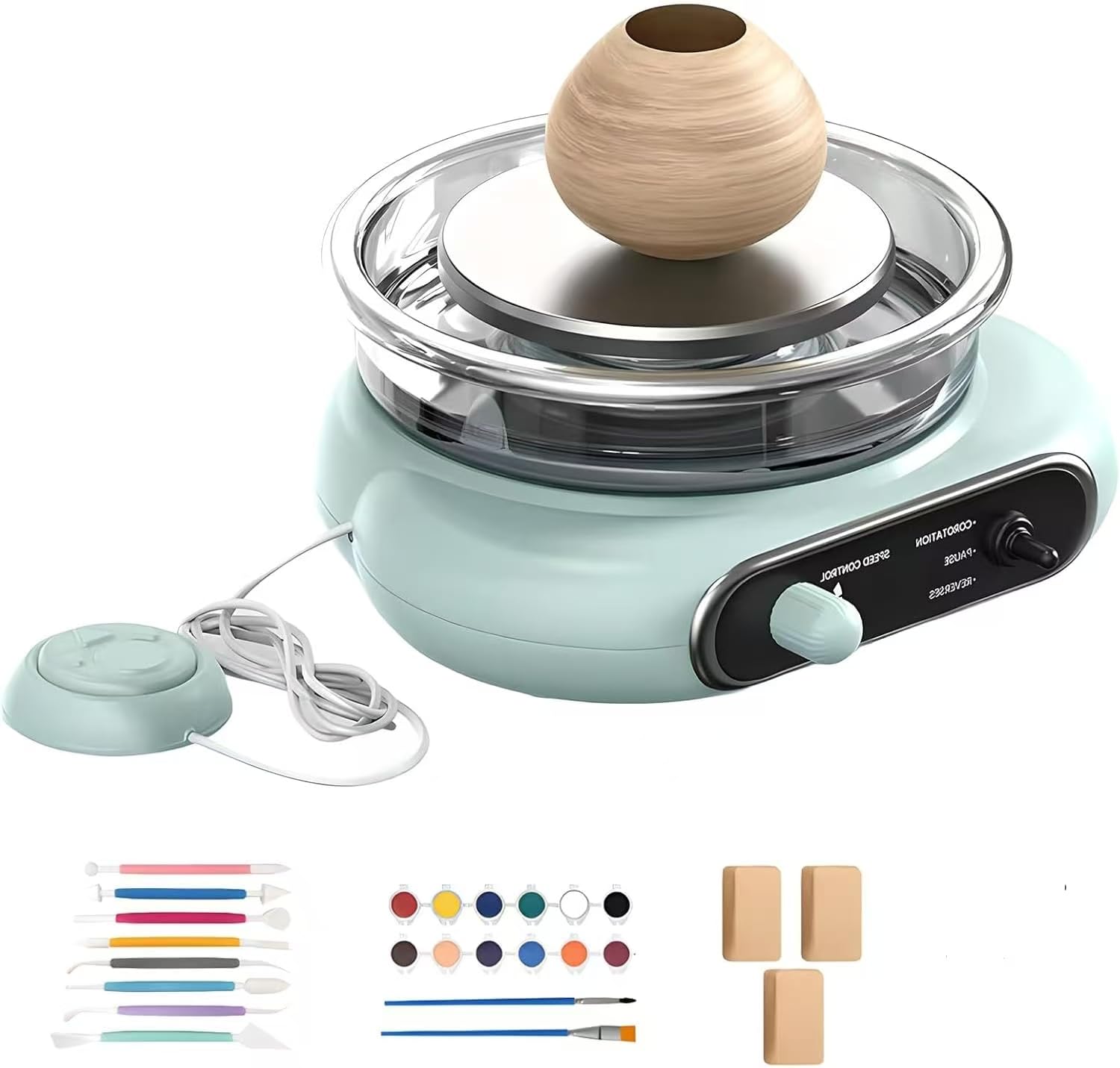 Roue de poterie électrique, le cadeau de bricolage art de l'argile parfait pour débutants