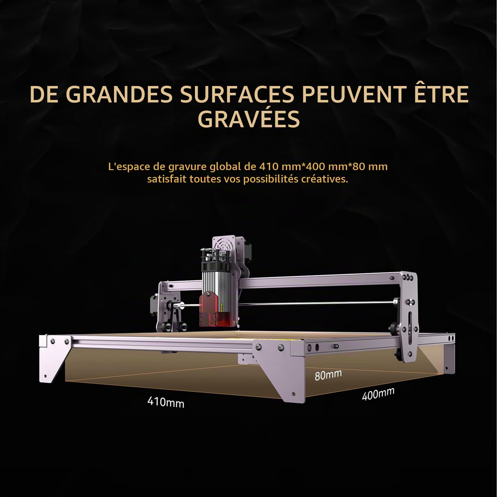 ATOMSTACK Graveur laser machine de découpe et de gravure laser A5 P série puissance de sortie 5W-5.5W protection des yeux à mise au point fixe, graveur laser à spot comprimé