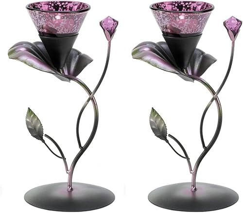 Miniatura 4 de Gifts & Decor Lila Lily Pad Tealight Candleholder Centro de mesa