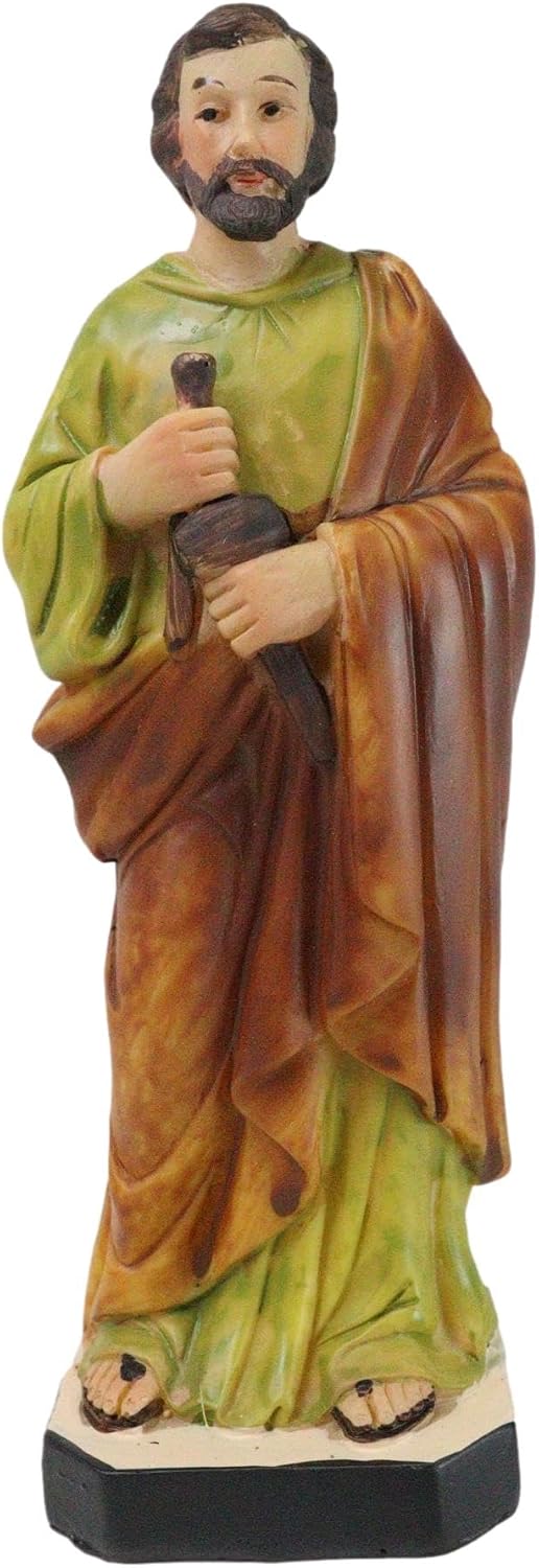 Ebros Gift Colorful Catholic Saint Joseph Home Seller Kit with Prayer Card St Joseph Faith Intercession Figurine for Selling House Symbolic Icon Patron of Craftsmen Carpenters