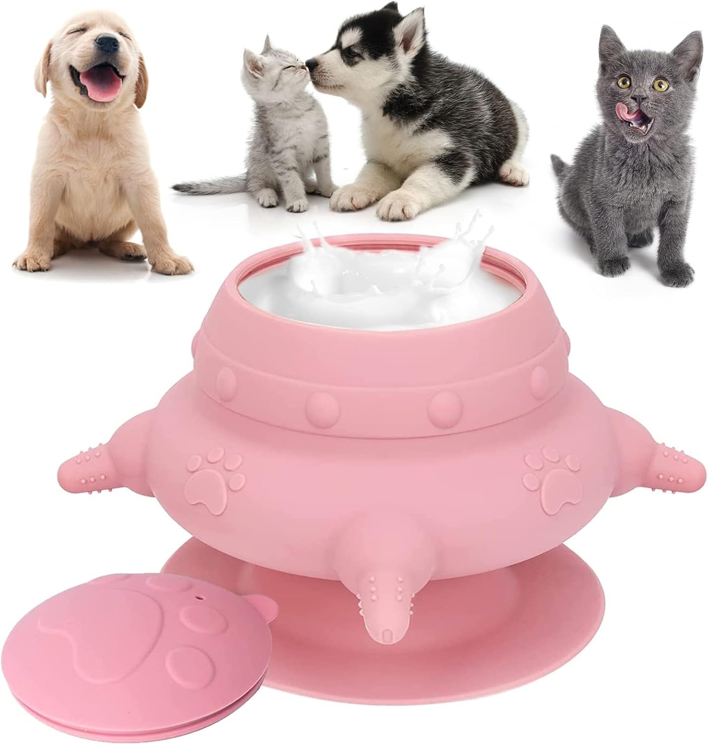 Puppy Feeder for Multiple Puppies, 240ml Silicone Puppy