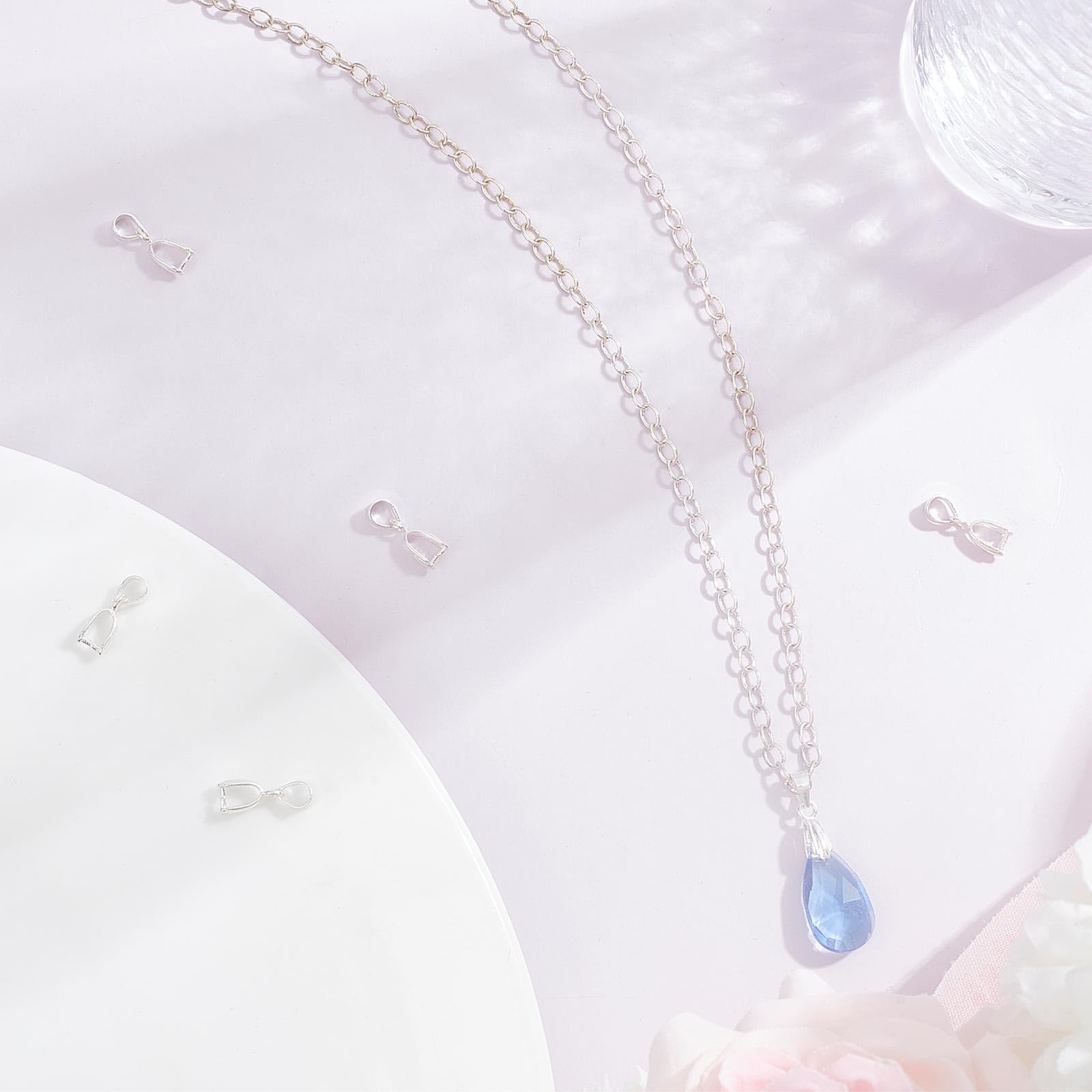 Beebeecraft 30 stuks 925 sterling zilver geplateerde knijpclip borgsluitingen ijspriem knijpborgen voor hangers connectoren voor kettingen bij doe-het-zelf sieraden maken Beebeecraft 30 stuks 925 sterling zilver geplateerde knijpclip borgsluitingen ijspriem knijpborgen voor hangers connectoren voor kettingen bij doe-het-zelf sieraden maken