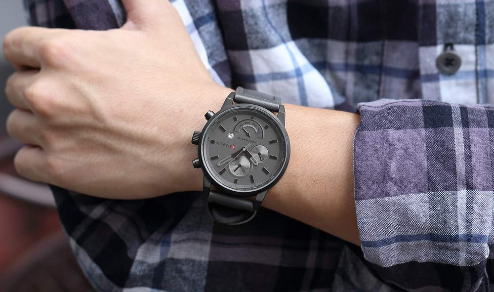 Relógio Masculino Original Curren Aço Inox Pulseira De Couro (Cinza) em promoção! Veja a oferta e mais achadinhos de Relógios de pulso 4 Hoje é o melhor dia para comprar Relógio Masculino Original Curren Aço Inox Pulseira De Couro (Cinza) com aquele preço maroto! Promoção! Aproveite a oferta! 4