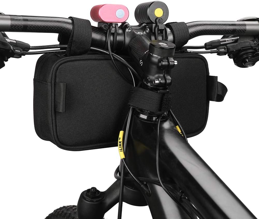 Rhinowalk Bike Handlebar Bag ，Professional Exercise Bike Bag ，Waterproof Multifunctional Messenger Bag Waist Shoulder Bag ，Black : Sports & Outdoors