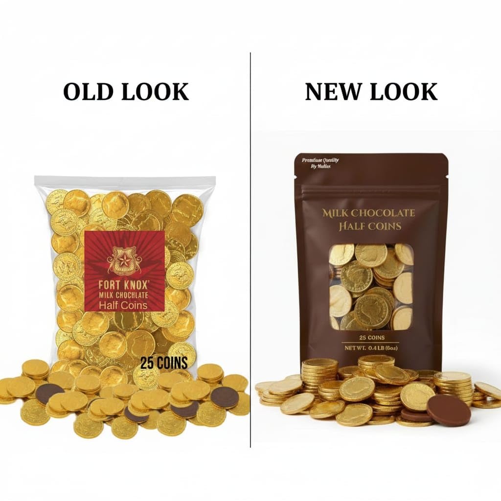 Milk Chocolate Coins 2lb - Shaped Candy for St. Patrick’s Day, Foil-Wrapped, Individually Wrapped, 2 Pound