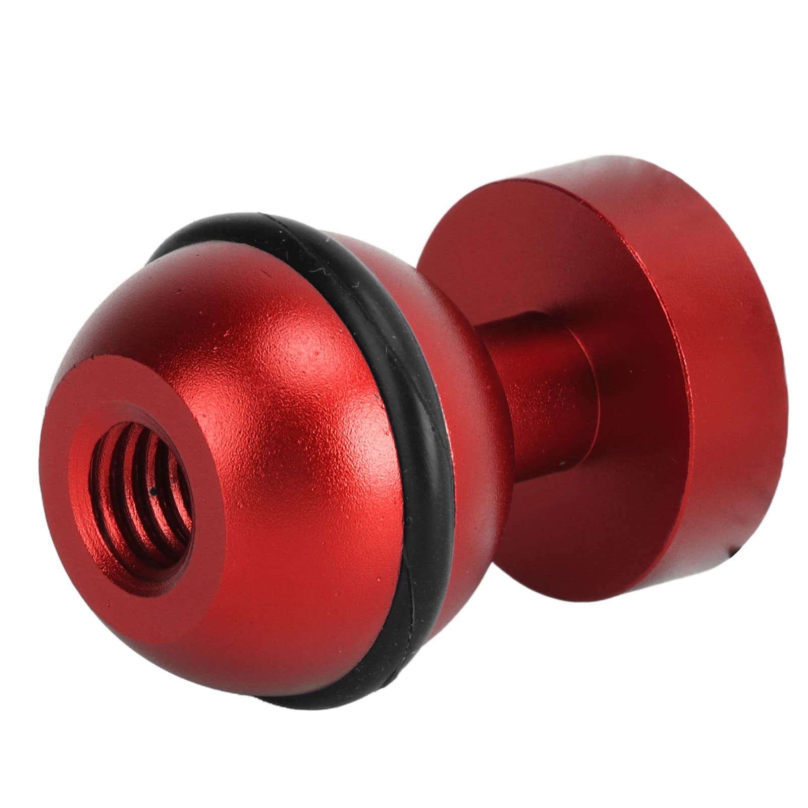 Akozon Unterwasser-Kugelarmadapter Tauchlampe Kugelkopf Anodisieren von Harter Beschichtung von Aluminiumlegierungen Kleiner, Leichter, Langlebiger Tauchtaschenlampen-Kugelkopf(rot)