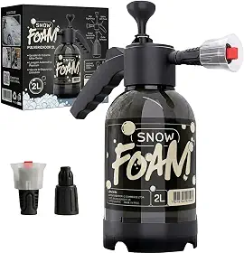Snow Foam Pulverizador Manual Borrifador Alta Pressão 2 Litros Com 3 Bicos Espuma Automotivo Lavagem Carro Moto Limpeza Jardim