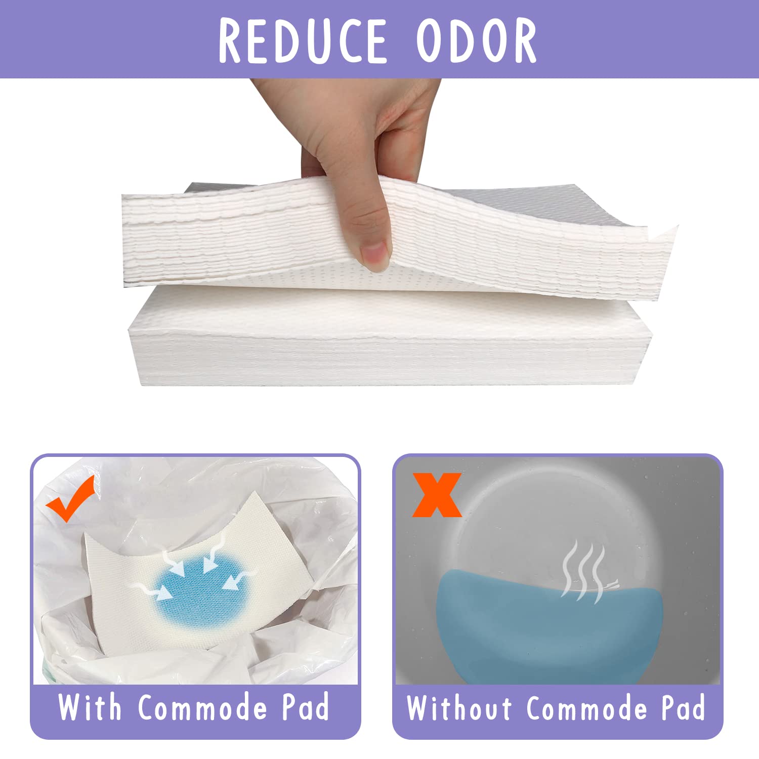 Almohadillas absorbentes desechables para niños de viaje, bolsa de repuesto para inodoros de niños pequeños, portátil, de acción rápida, absorbente, se adapta a todas las bolsas de viaje para