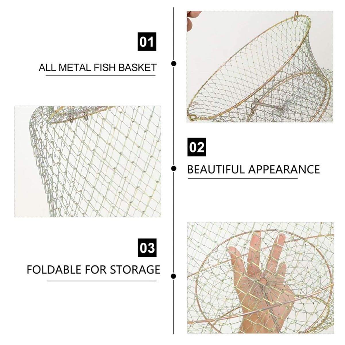 HANABASS Cesta Galleggiante Rete per e Granchi Attrezzatura per Design e Facile Trasportare
