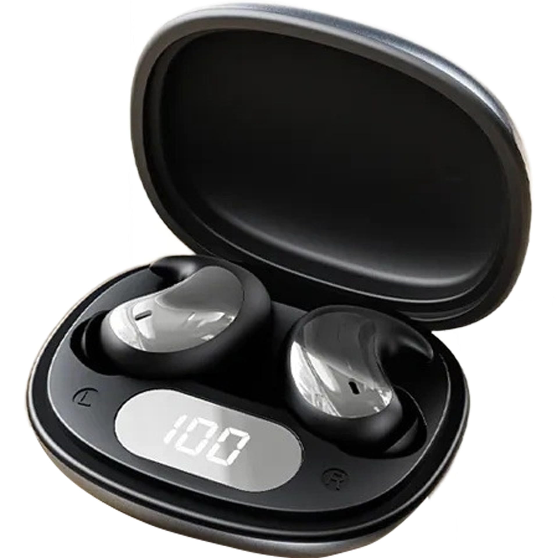 Auricolari per dormire efficienti con cancellazione del rumore (nero ossidiana) | Costruito in modalità sleep, 2 suoni naturali rumore bianco, auricolari dormienti