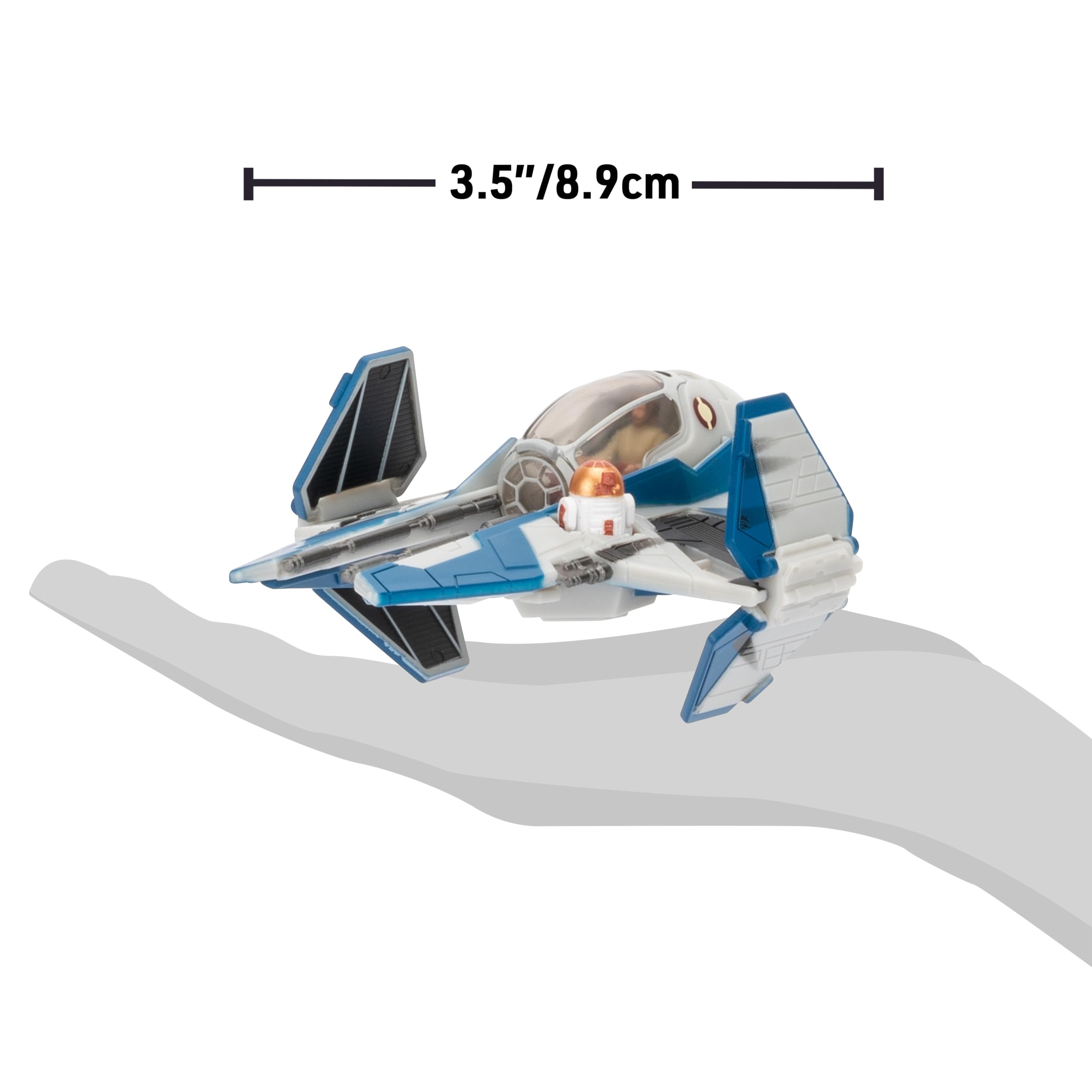 Star Wars Micro Galaxy Squadron SWJ0455 – Battle Pack | Obi-Wan Kenobi vs. General Grievous Battle Pack – 12,5 cm Belbullab-22 Starfighter und Jedi Interceptor mit 3 Mikro-Figuren