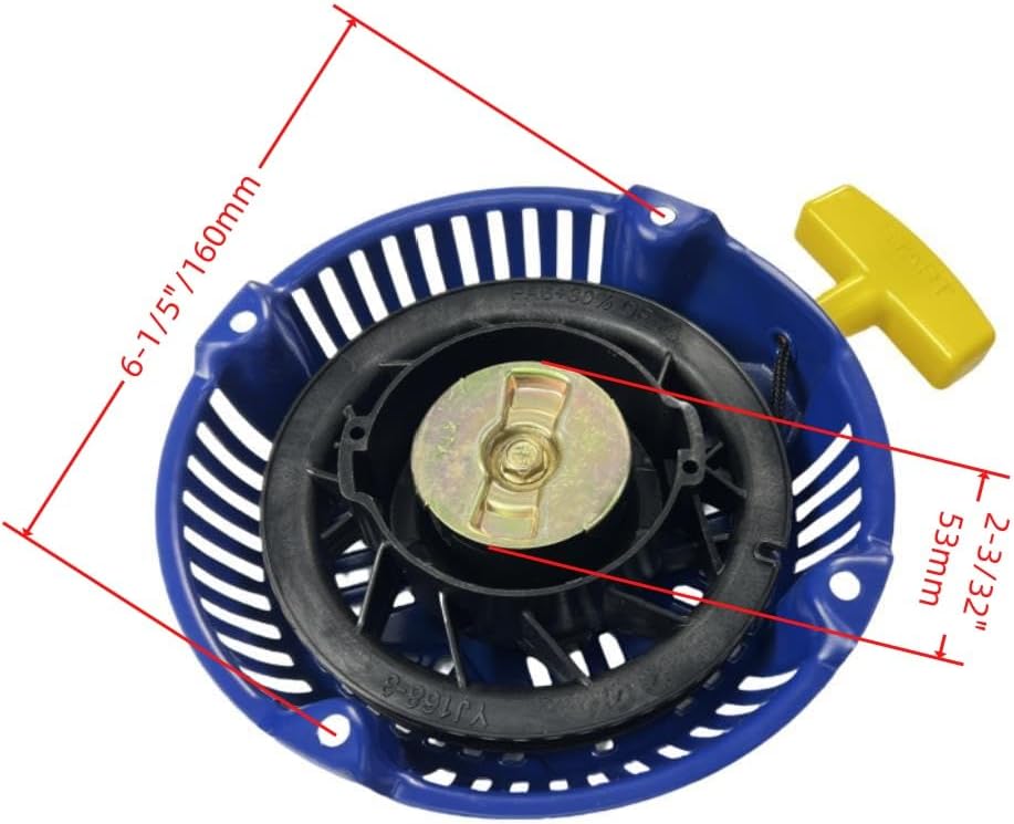Recoil Starter for Westinghouse 212cc Non-Inverter Generators and Pressure Washers: WGen3600, WGen3600v, WGen3600DF, WGen3600cv, WGen5300DFc, WGen5300DFv, WGen5300DF WPX2700 WPX3200 WPX3400 3600 3800